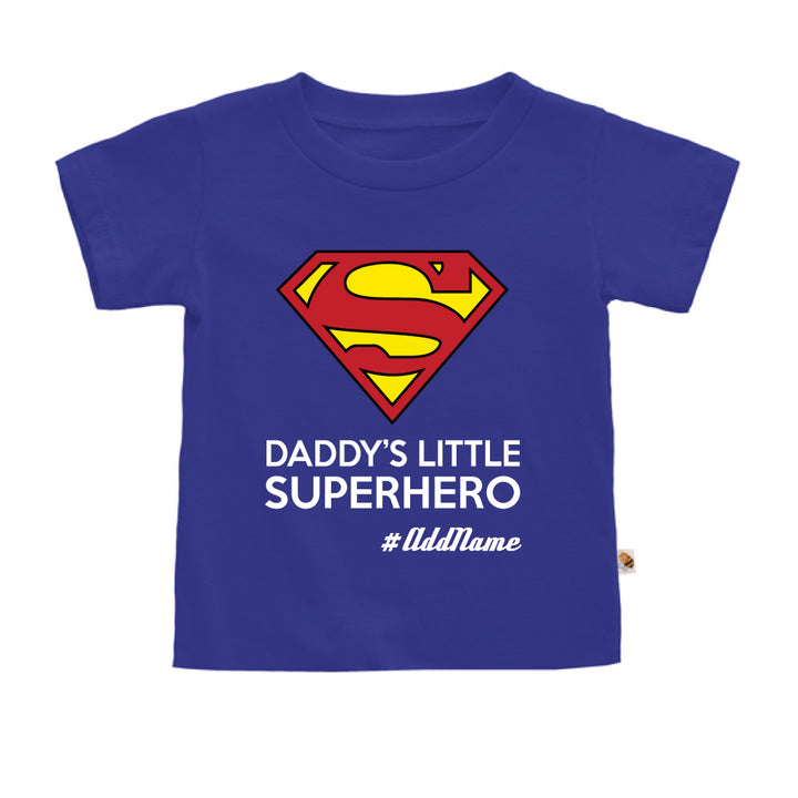 Teezbee.com - Daddy Little Superhero - Kids-T (Blue)
