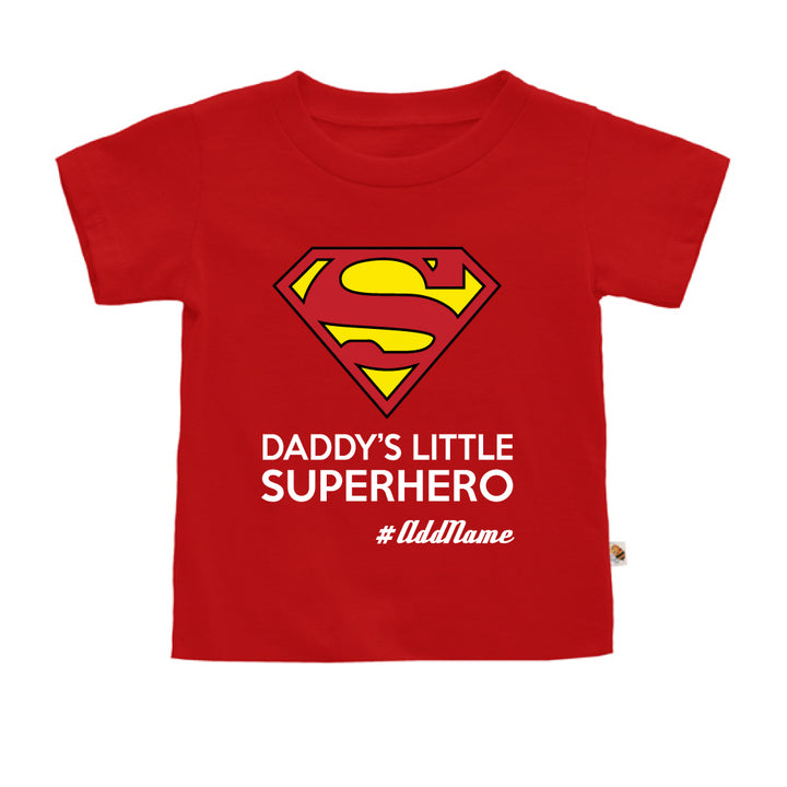 Teezbee.com - Daddy Little Superhero - Kids-T (Red)
