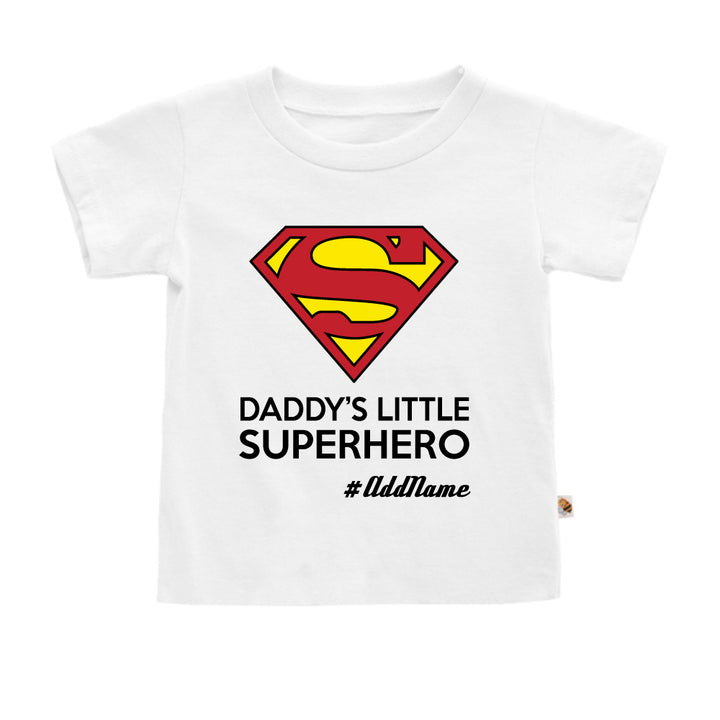 Teezbee.com - Daddy Little Superhero - Kids-T (White)