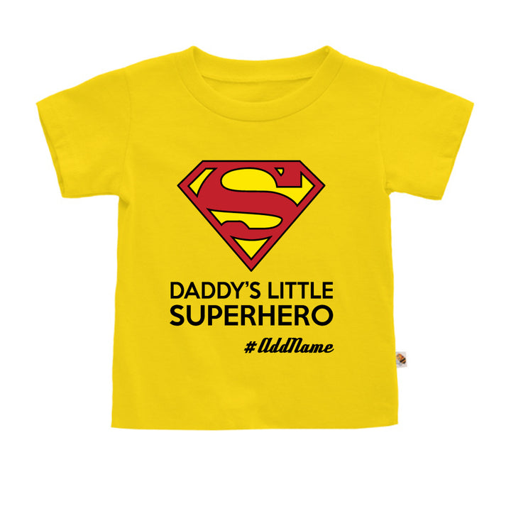 Teezbee.com - Daddy Little Superhero - Kids-T (Yellow)