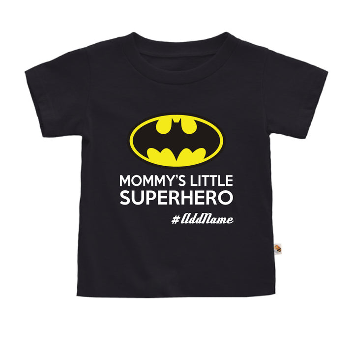 Teezbee.com - Mommy Little Superhero - Kids-T (Black)