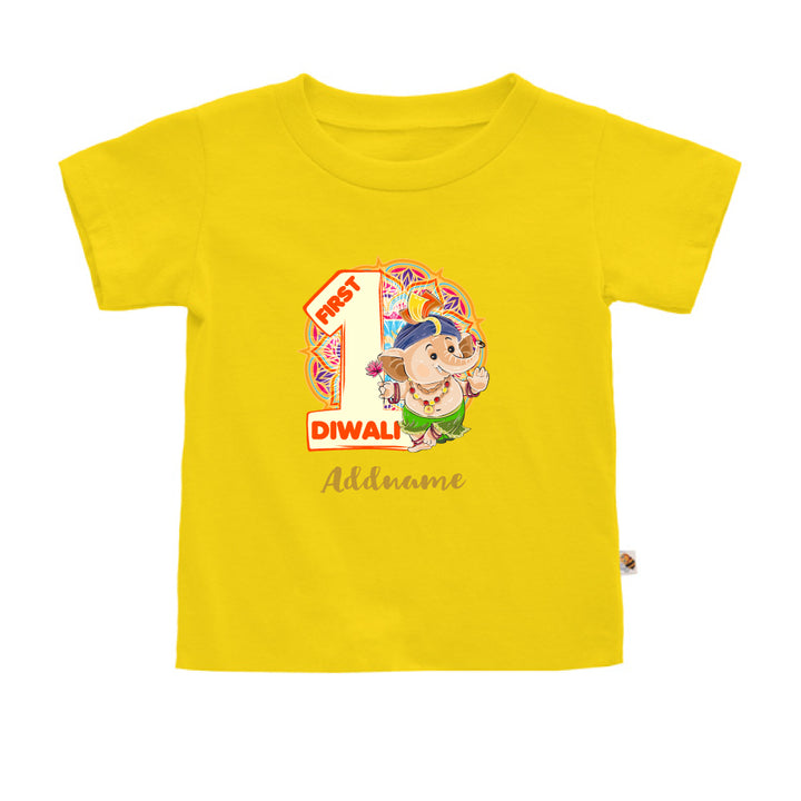 Teezbee.com - 1st Diwali Baby Ganesha - Kids-T (Yellow)
