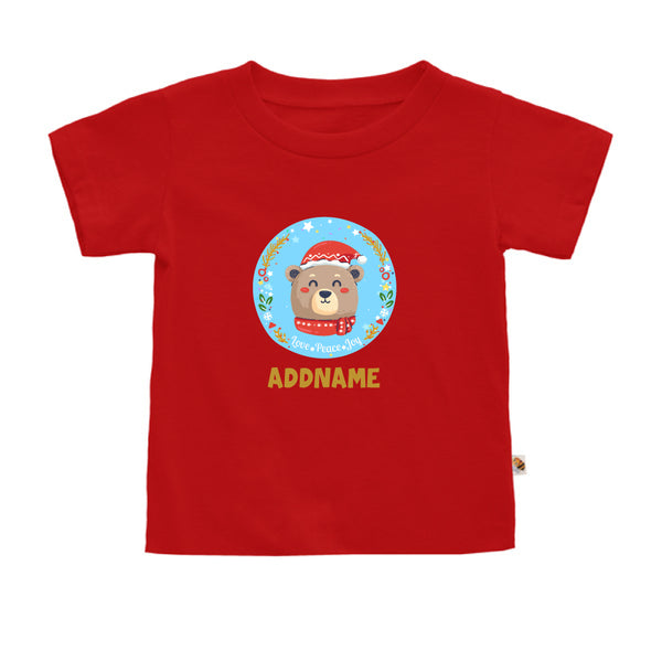 Teezbee.com - Christmas Cute Winter Bear - Kids-T (Red)