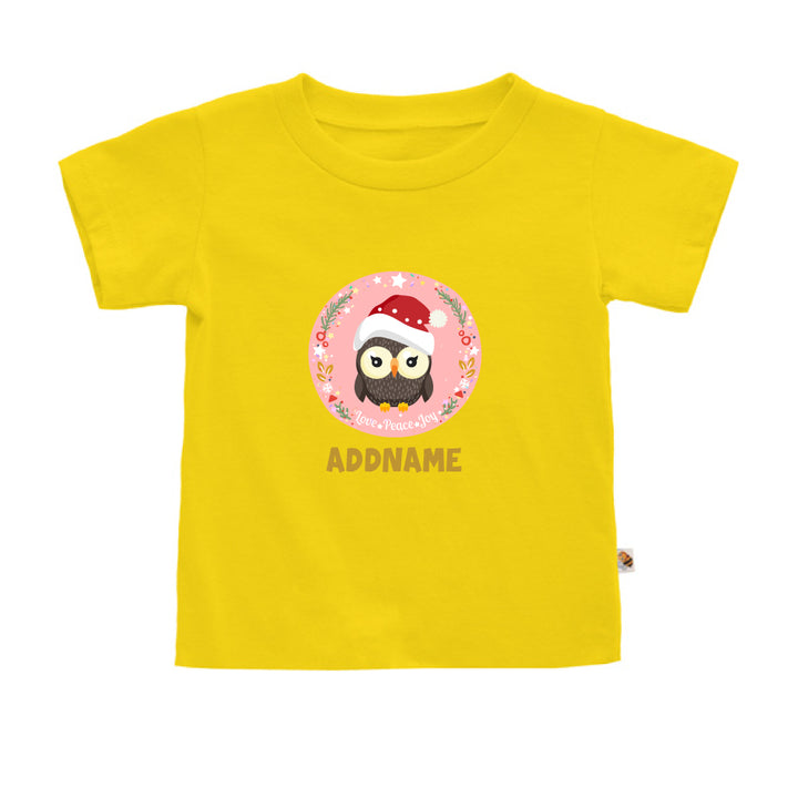 Teezbee.com - Christmas Cute Winter Owl - Kids-T (Yellow)