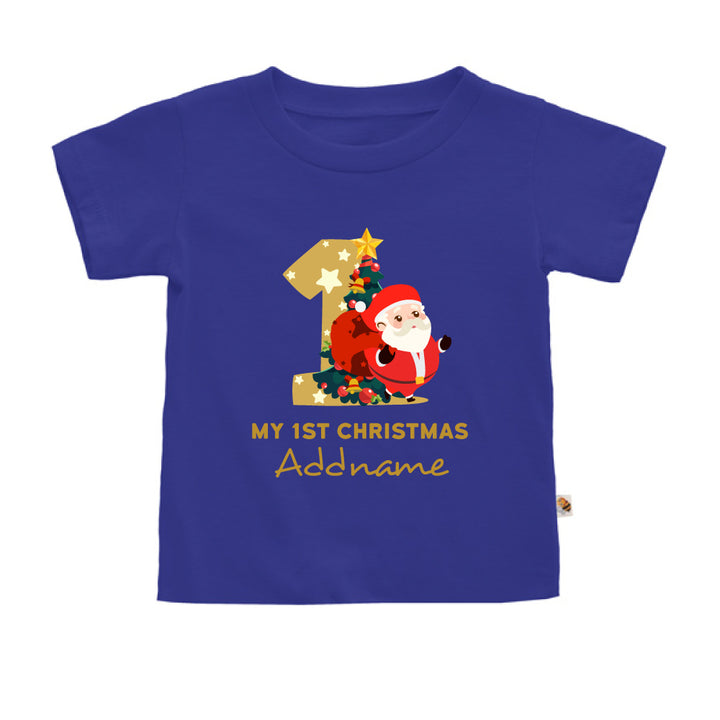 Teezbee.com - My 1st Christmas Santa - Kids-T (Blue)