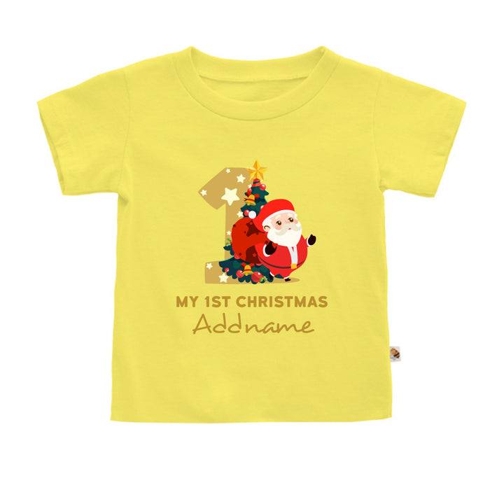 Teezbee.com - My 1st Christmas Santa - Kids-T (Light Yellow)