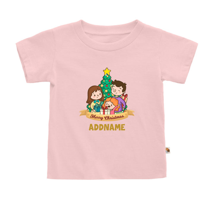 Teezbee.com - Happy Family Girl Christmas - Kids-T (Pink)