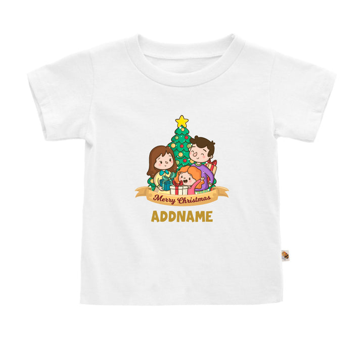 Teezbee.com - Happy Family Girl Christmas - Kids-T (White)