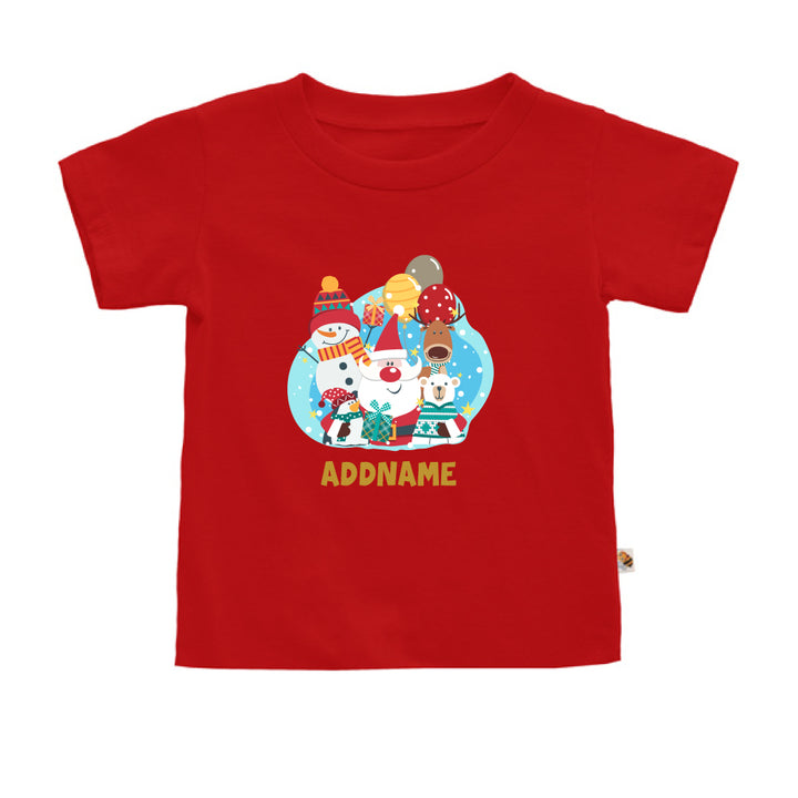 Teezbee.com - Santa and Friends Christmas - Kids-T (Red)