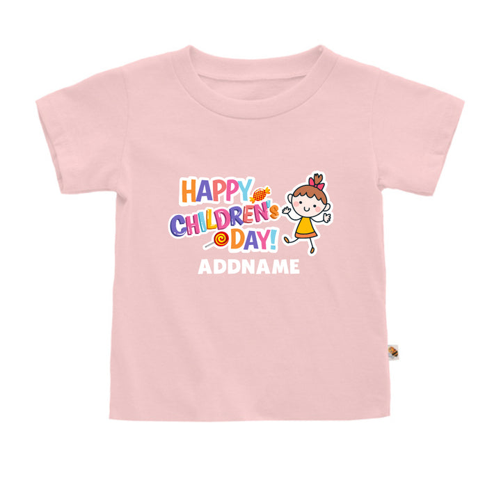 Teezbee.com - Cheerful Girl - Kids-T (Pink)