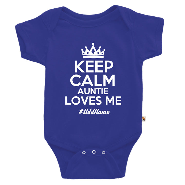 Teezbee.com - Keep Calm Auntie Loves Me - Romper (Blue)