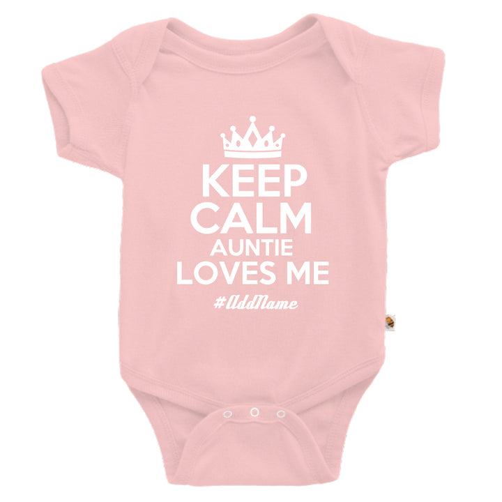 Teezbee.com - Keep Calm Auntie Loves Me - Romper (Pink)