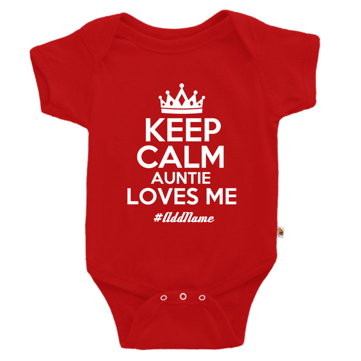 Teezbee.com - Keep Calm Auntie Loves Me - Romper (Red)