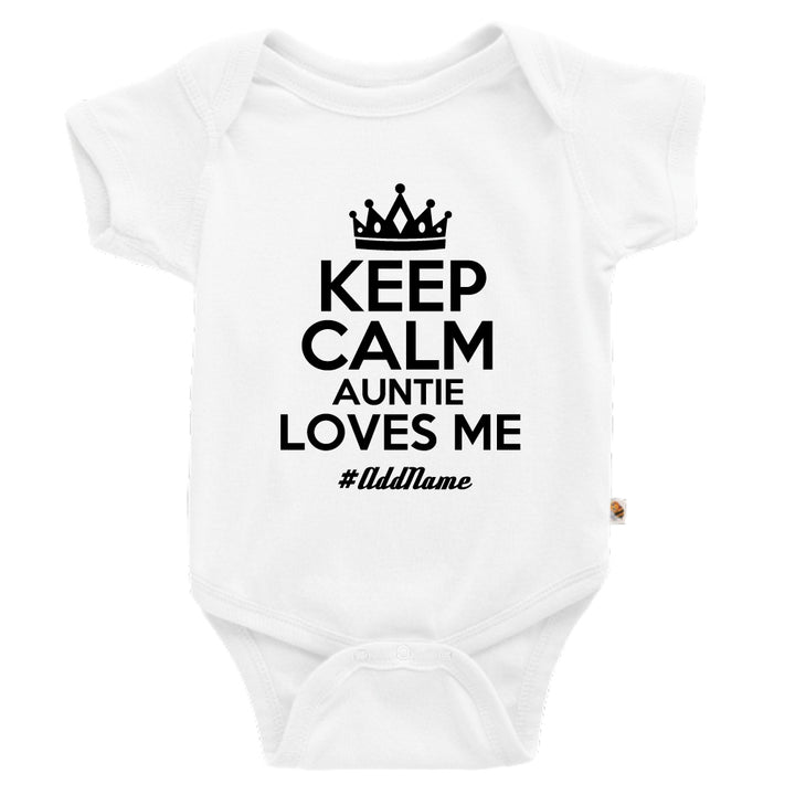 Teezbee.com - Keep Calm Auntie Loves Me - Romper (White)