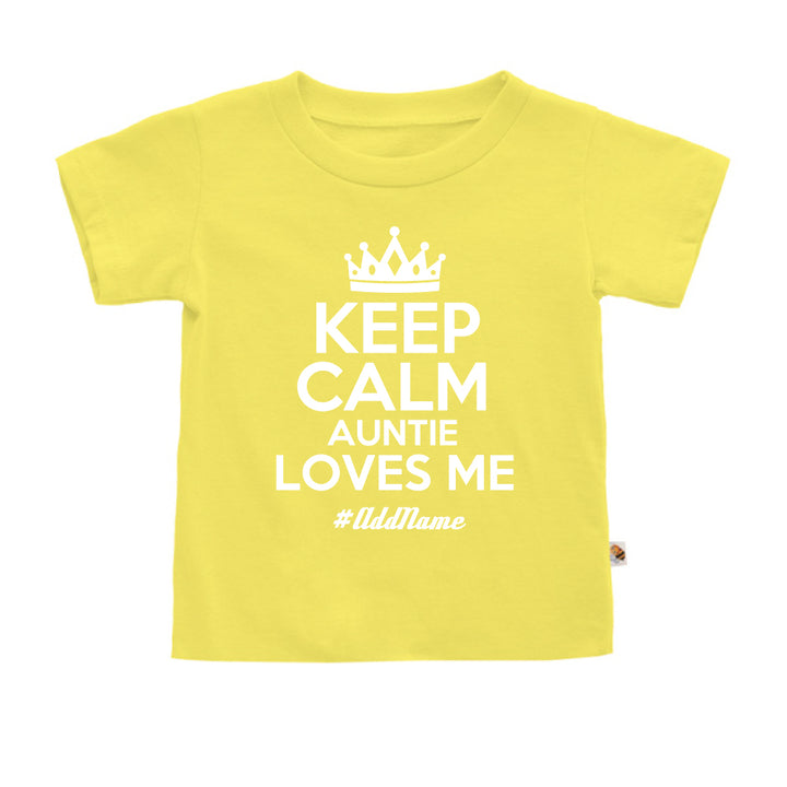 Teezbee.com - Keep Calm Auntie Loves Me - Kids-T (Light Yellow)