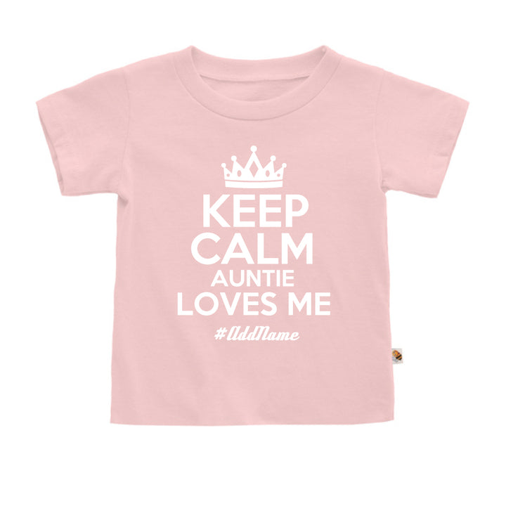 Teezbee.com - Keep Calm Auntie Loves Me - Kids-T (Pink)