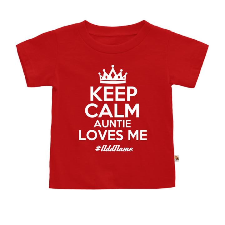 Teezbee.com - Keep Calm Auntie Loves Me - Kids-T (Red)