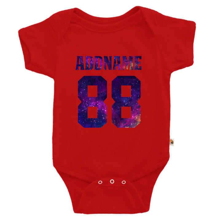Teezbee.com - Galaxy Name with Number - Romper (Red)