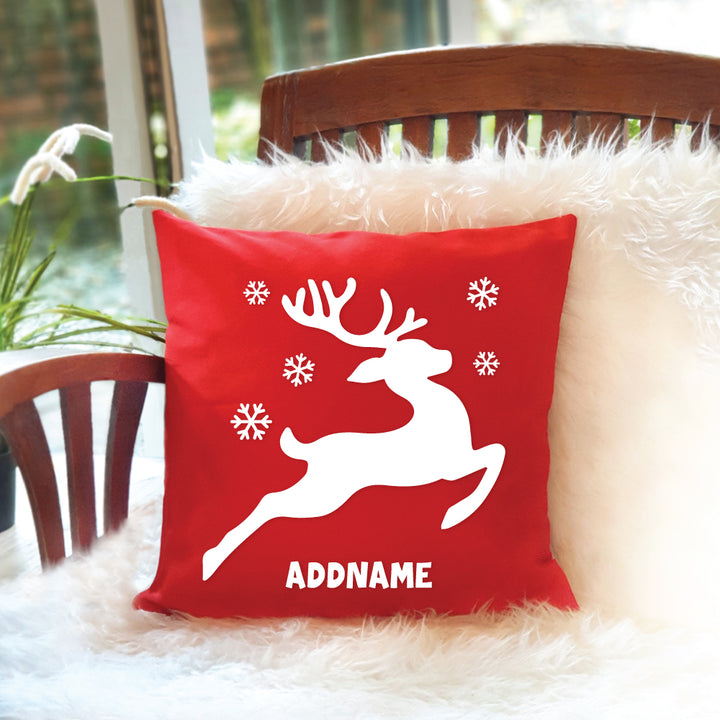 Teezbee.com - Reindeer Snow Pillow