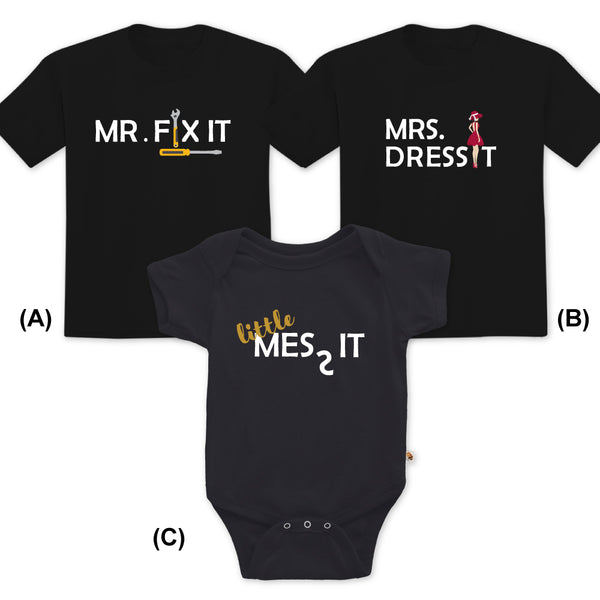 Mr Fix+Mrs Dress+Little Mess Family Set