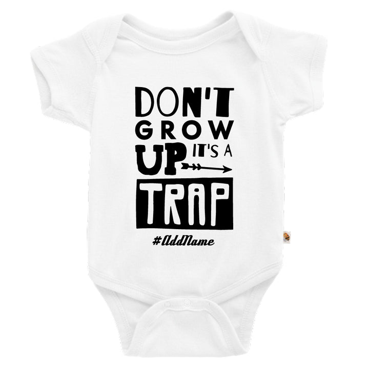 Teezbee.com - Dont Grow Up - Romper (White)