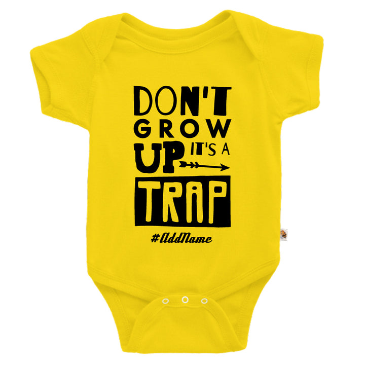 Teezbee.com - Dont Grow Up - Romper (Yellow)
