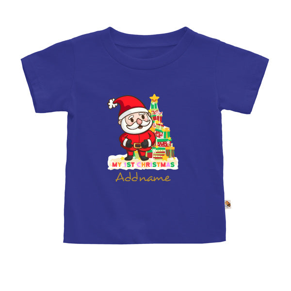Teezbee.com - My 1st Christmas Snow Santa (Kids) - Kids-T (Blue)