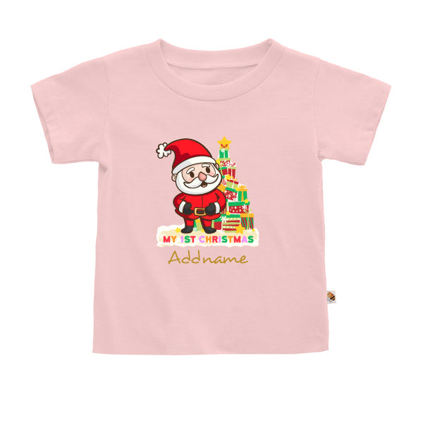 Teezbee.com - My 1st Christmas Snow Santa (Kids) - Kids-T (Pink)
