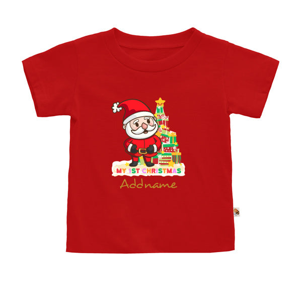 Teezbee.com - My 1st Christmas Snow Santa (Kids) - Kids-T (Red)