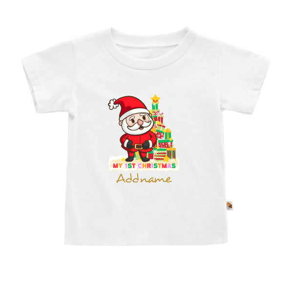 Teezbee.com - My 1st Christmas Snow Santa (Kids) - Kids-T (White)