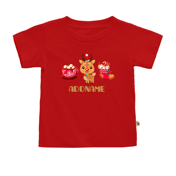 Teezbee.com - Adorable Christmas Reindeer Marshmallows Candy - Kids-T (Red)