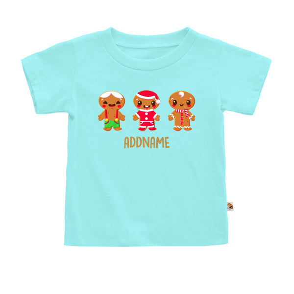 Teezbee.com - Cute Little Christmas Gingerbead BOY Cookies - Kids-T (Light Blue)