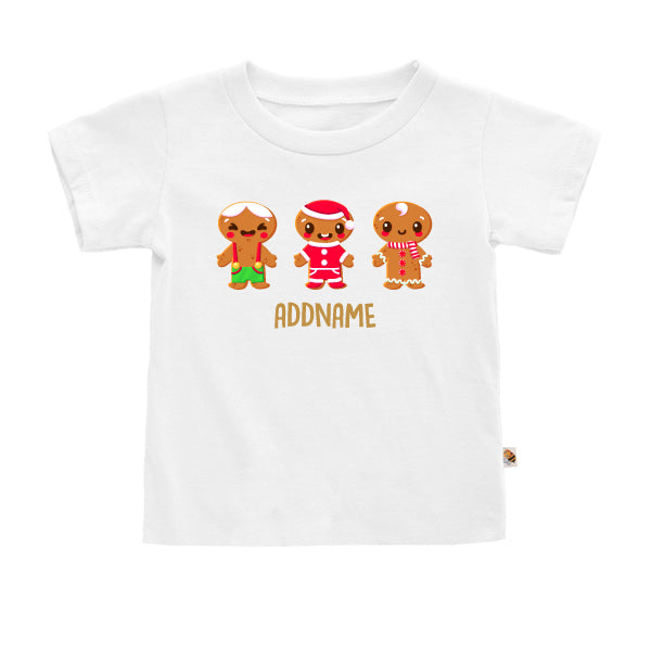 Teezbee.com - Cute Little Christmas Gingerbead BOY Cookies - Kids-T (White)