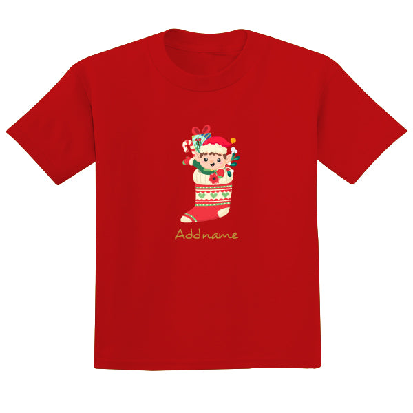 Teezbee.com - Christmas Elf Boy - Adult-T (Red)