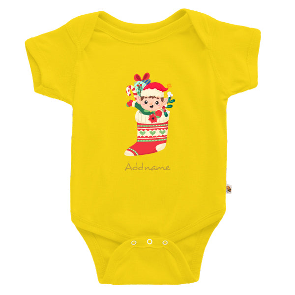 Teezbee.com - Christmas Elf Boy - Romper (Yellow)