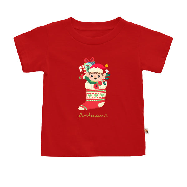 Teezbee.com - Christmas Elf Boy - Kids-T (Red)