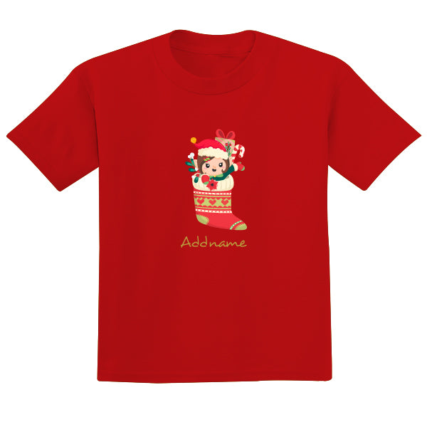 Teezbee.com - Christmas Elf Girl - Adult-T (Red)