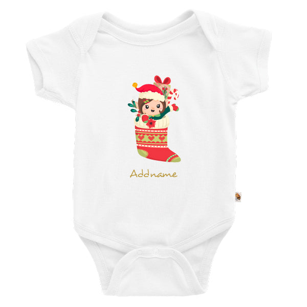 Teezbee.com - Christmas Elf Girl - Romper (White)