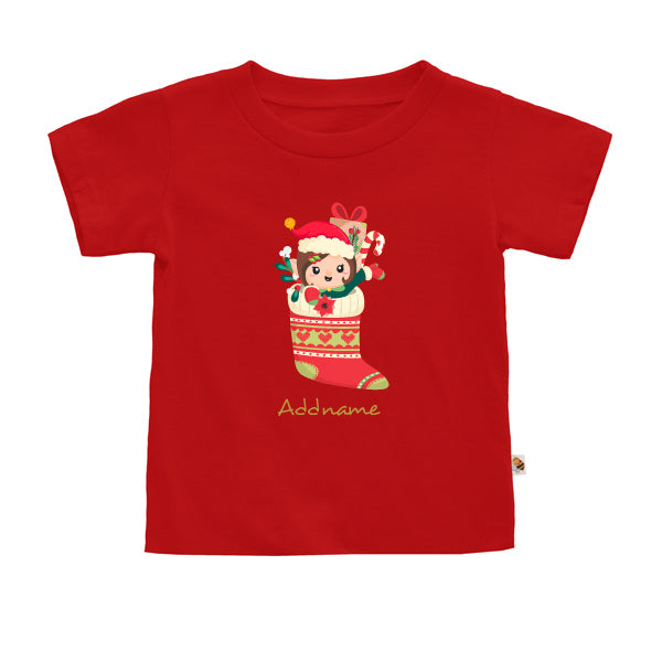 Teezbee.com - Christmas Elf Girl - Kids-T (Red)