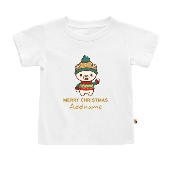 Teezbee.com - Cute Little Polar Bear Merry Christmas - Kids-T (White)
