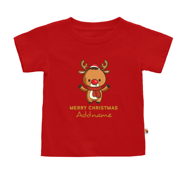 Teezbee.com - Cute Little Reindeer Merry Christmas - Kids-T (Red)