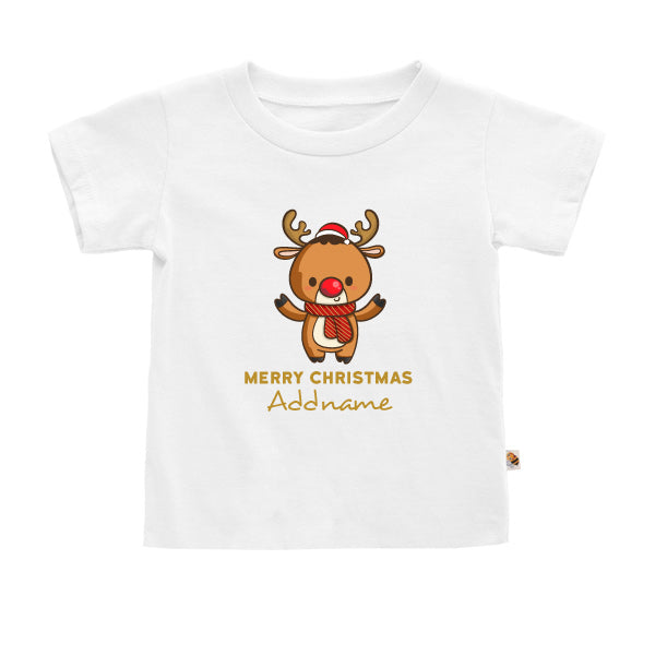 Teezbee.com - Cute Little Reindeer Merry Christmas - Kids-T (White)