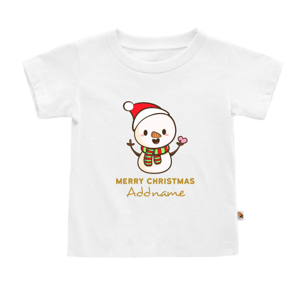 Teezbee.com - Cute Little Snowman Merry Christmas - Kids-T (White)