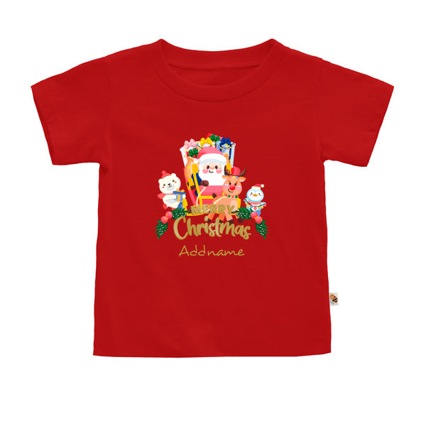 Teezbee.com - Santa Buddies Christmas - Kids-T (Red)