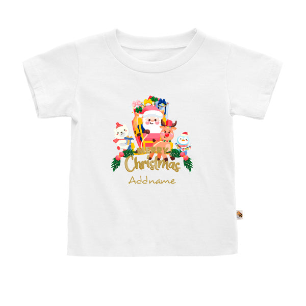 Teezbee.com - Santa Buddies Christmas - Kids-T (White)