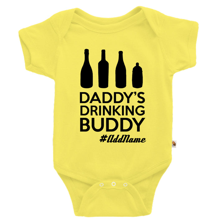 Teezbee.com - Daddy's Drinking Buddy - Romper (Light Yellow)