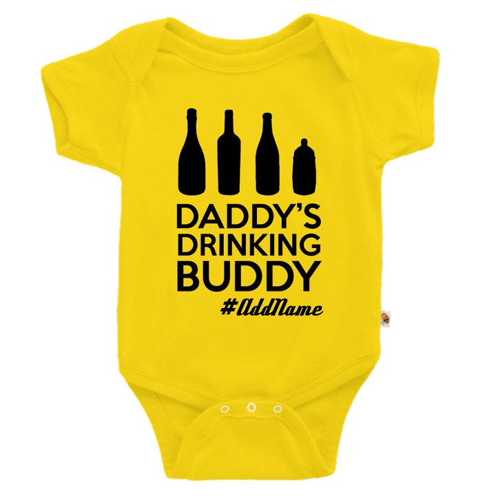 Teezbee.com - Daddy's Drinking Buddy - Romper (Yellow)