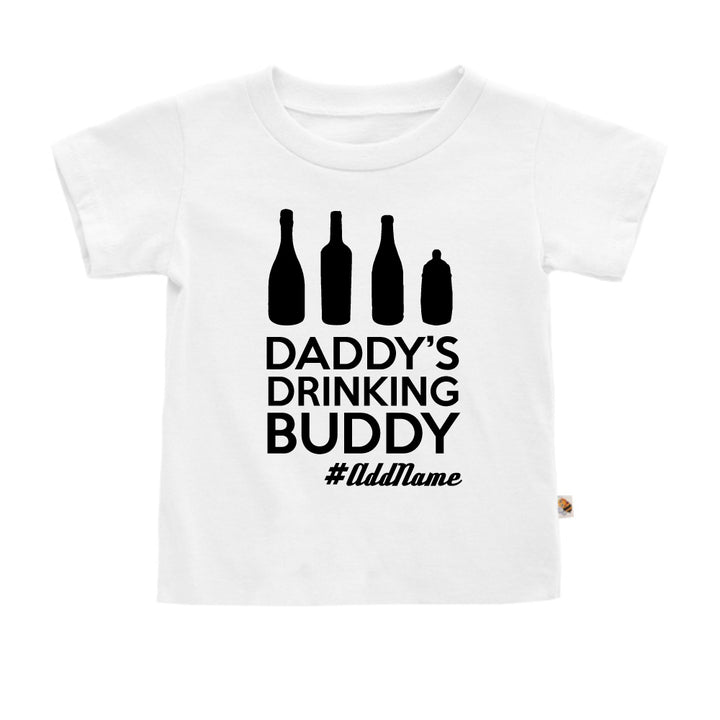 Teezbee.com - Daddy's Drinking Buddy - Kids-T (White)