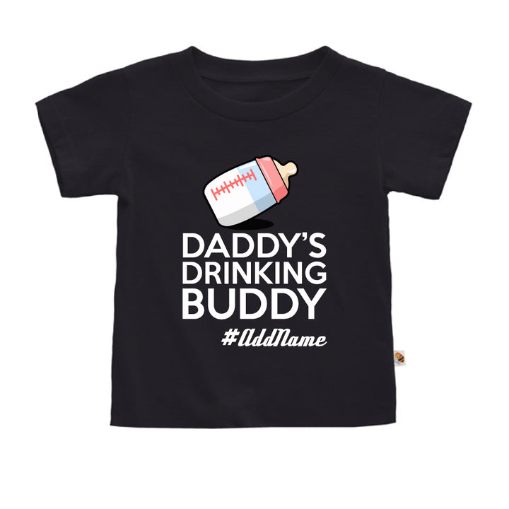 Teezbee.com - Daddy's Drinking Buddy Milk Bottle - Kids-T (Black)