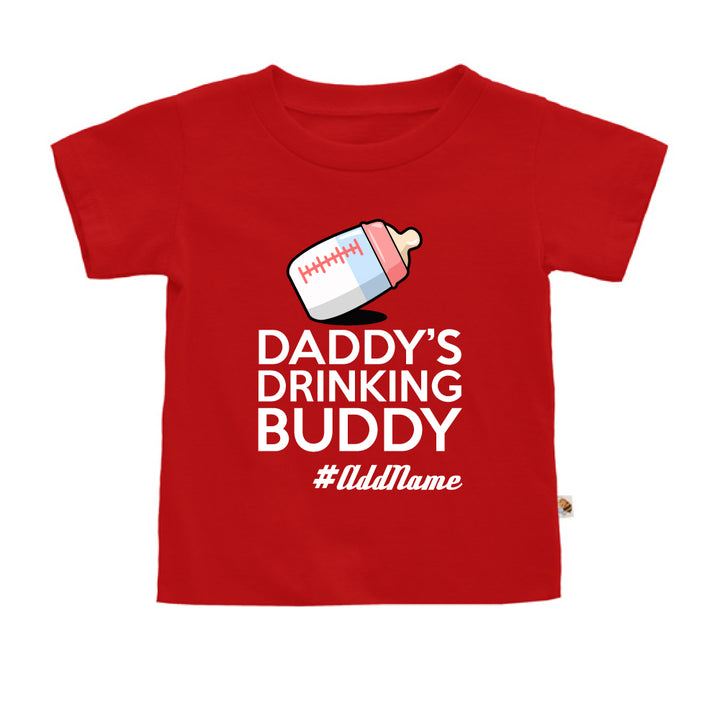 Teezbee.com - Daddy's Drinking Buddy Milk Bottle - Kids-T (Red)